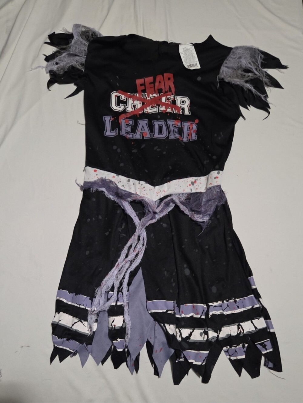 Spirit girls 10-12 black fear cheer leader costume dress #18